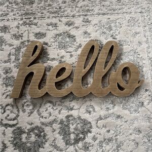 Wooden 'Hello' Wall Decor